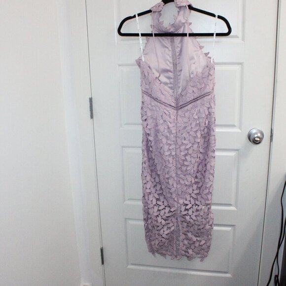 Bardot Lilac Textured Midi Dress - Picture 4 of 8